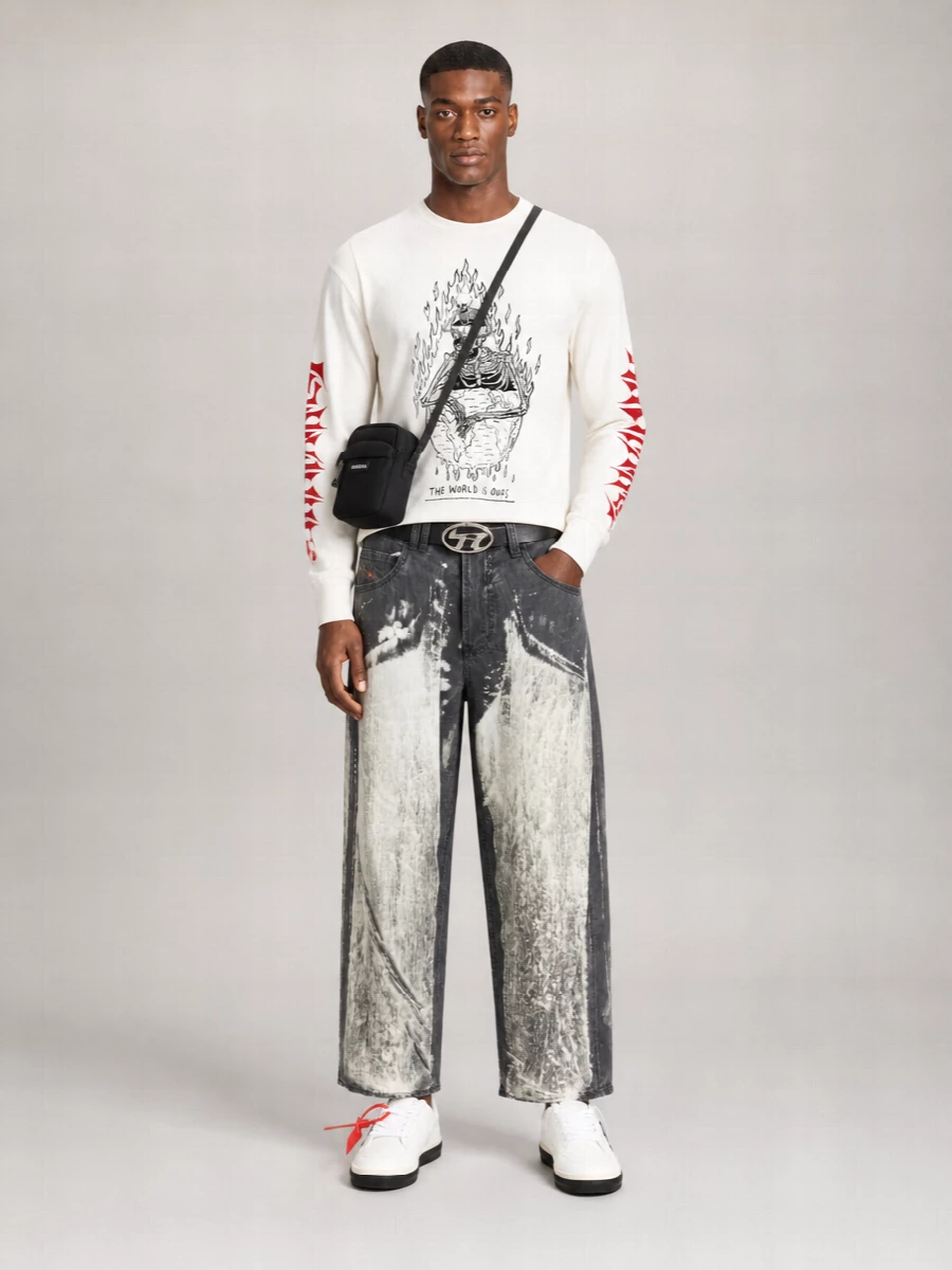 Off-White Leather Vulcanized Low-Top Sneakers