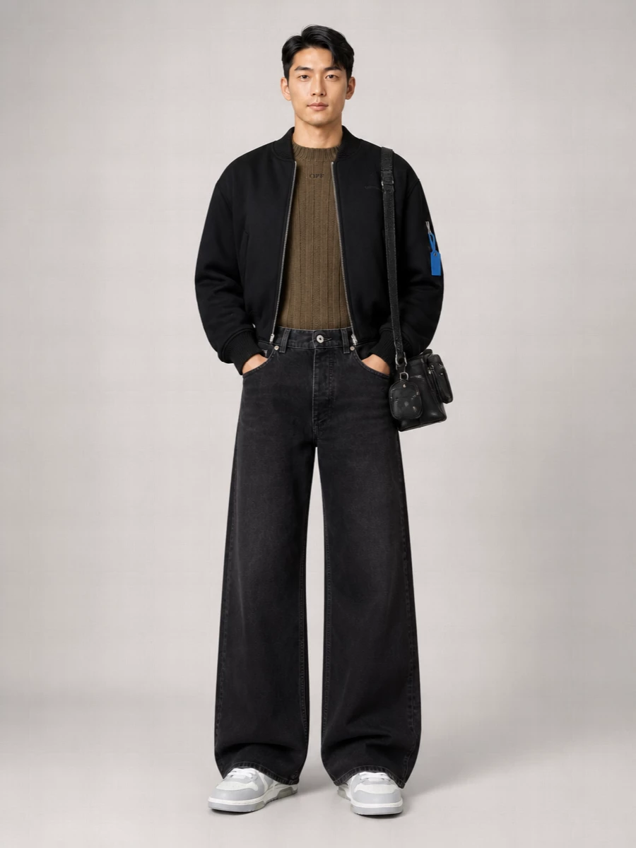 Off-White Wool Bomber Jacket