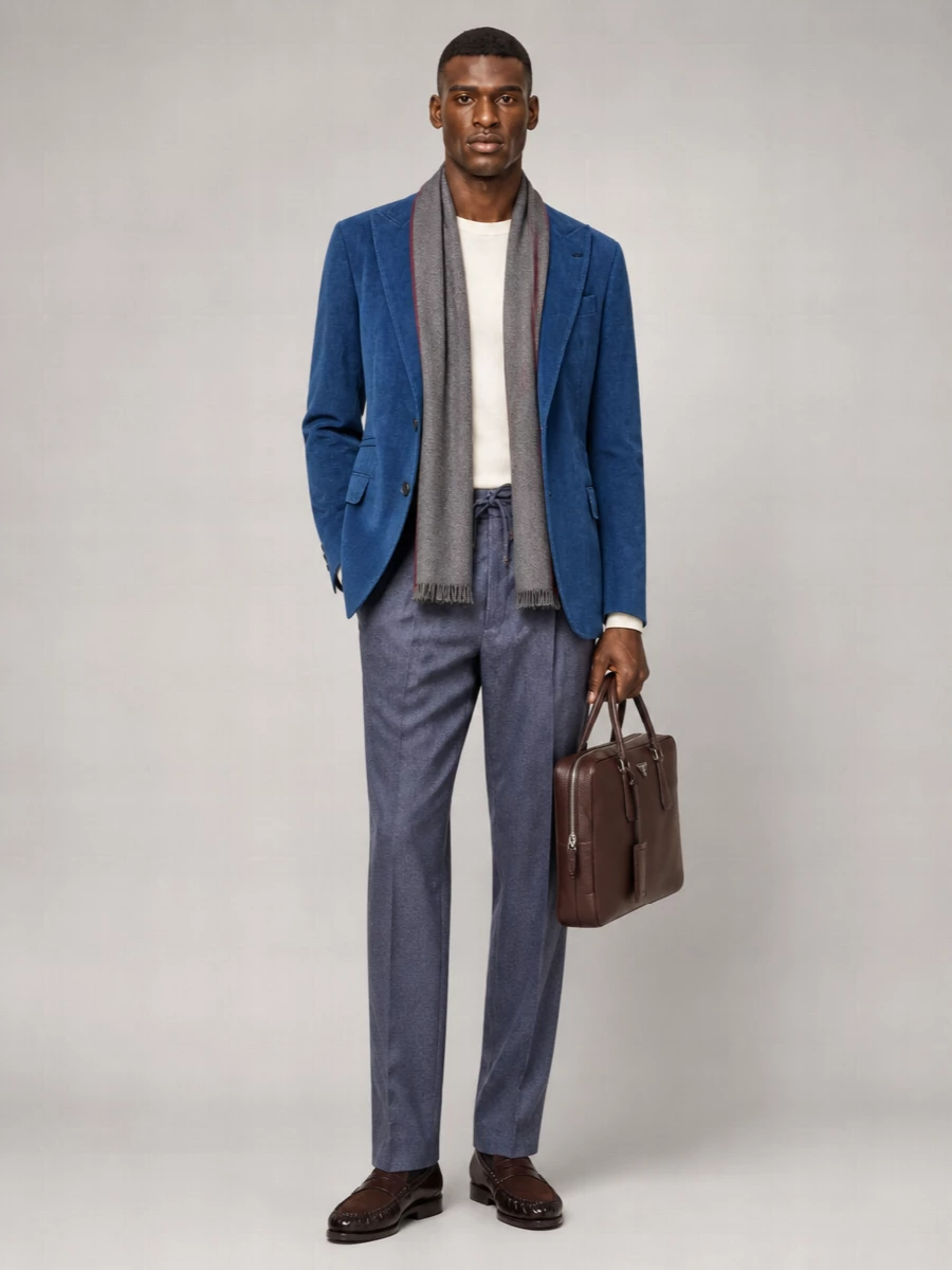 Brunello Cucinelli cotton velvet single breasted blazer