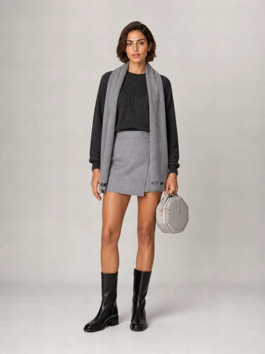 Semicouture Wool Wrap Mini Skirt