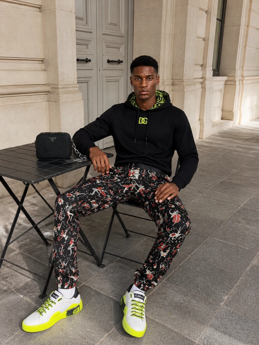 Dolce gabbana neon hoodie track pants sneakers