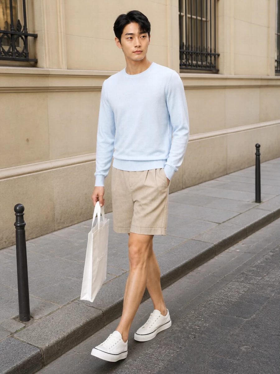 Jacquemus knit pleated shorts summer outfit