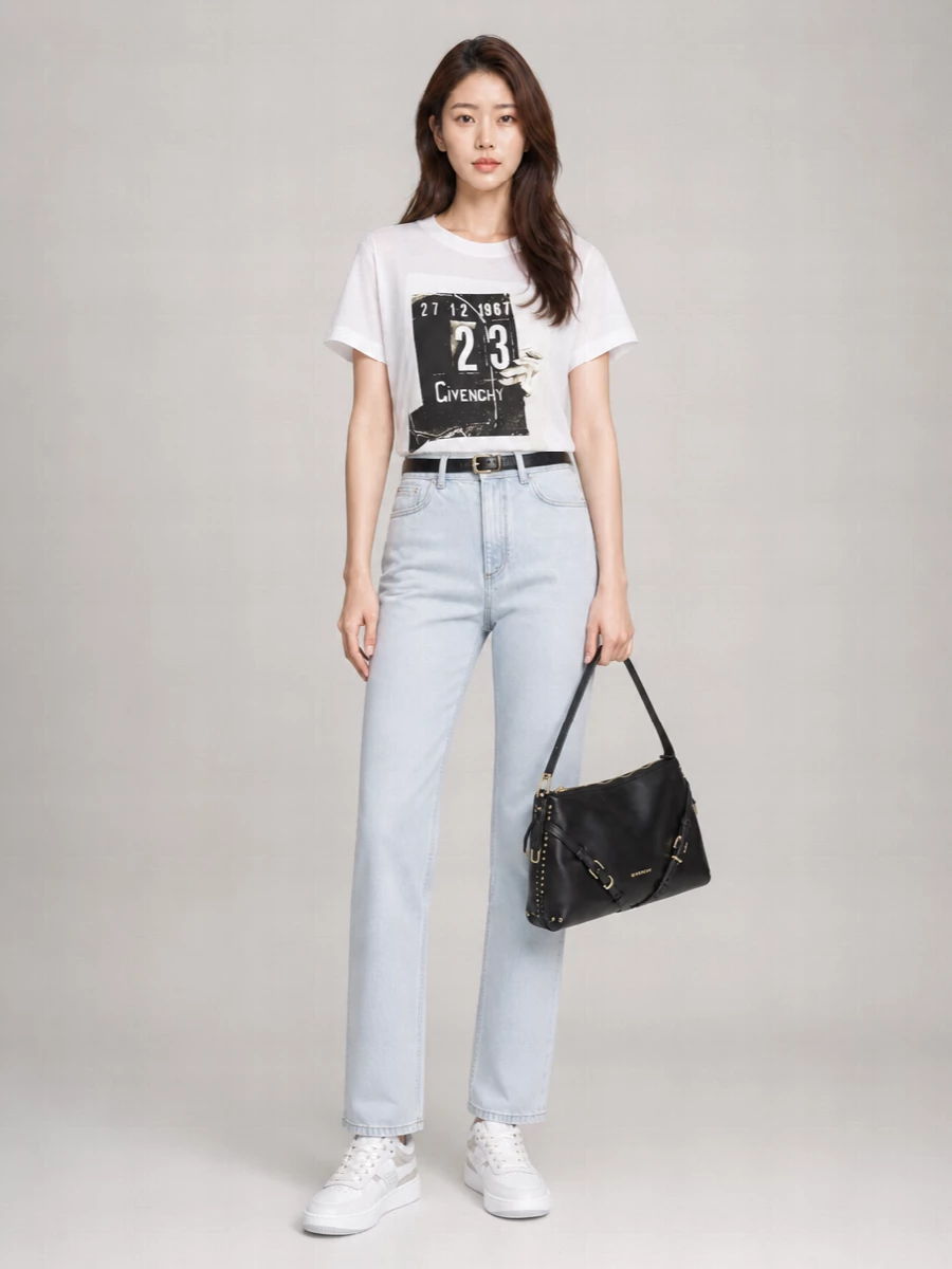 Givenchy Cotton Maxi Print Short Sleeve T-Shirt