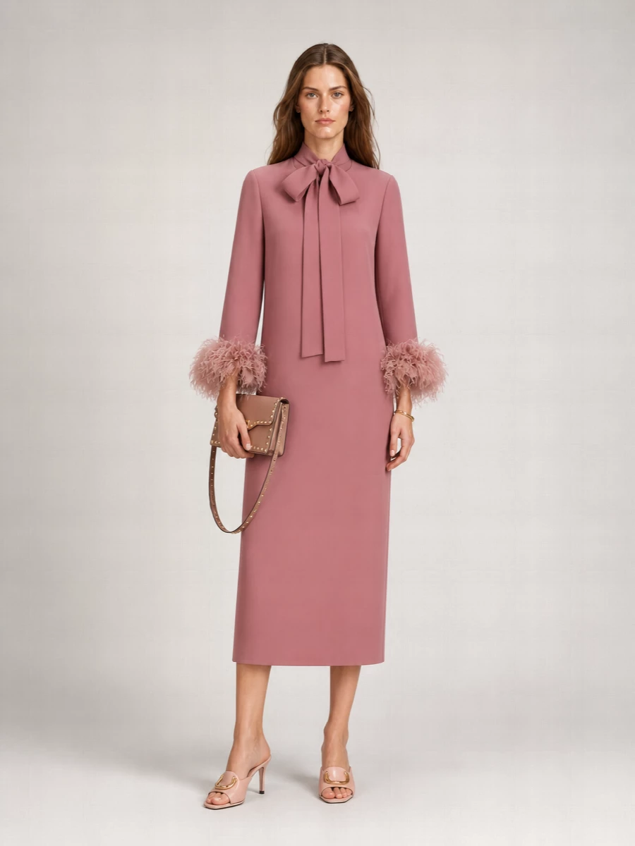 Valentino Garavani Silk Crepe Midi Dress