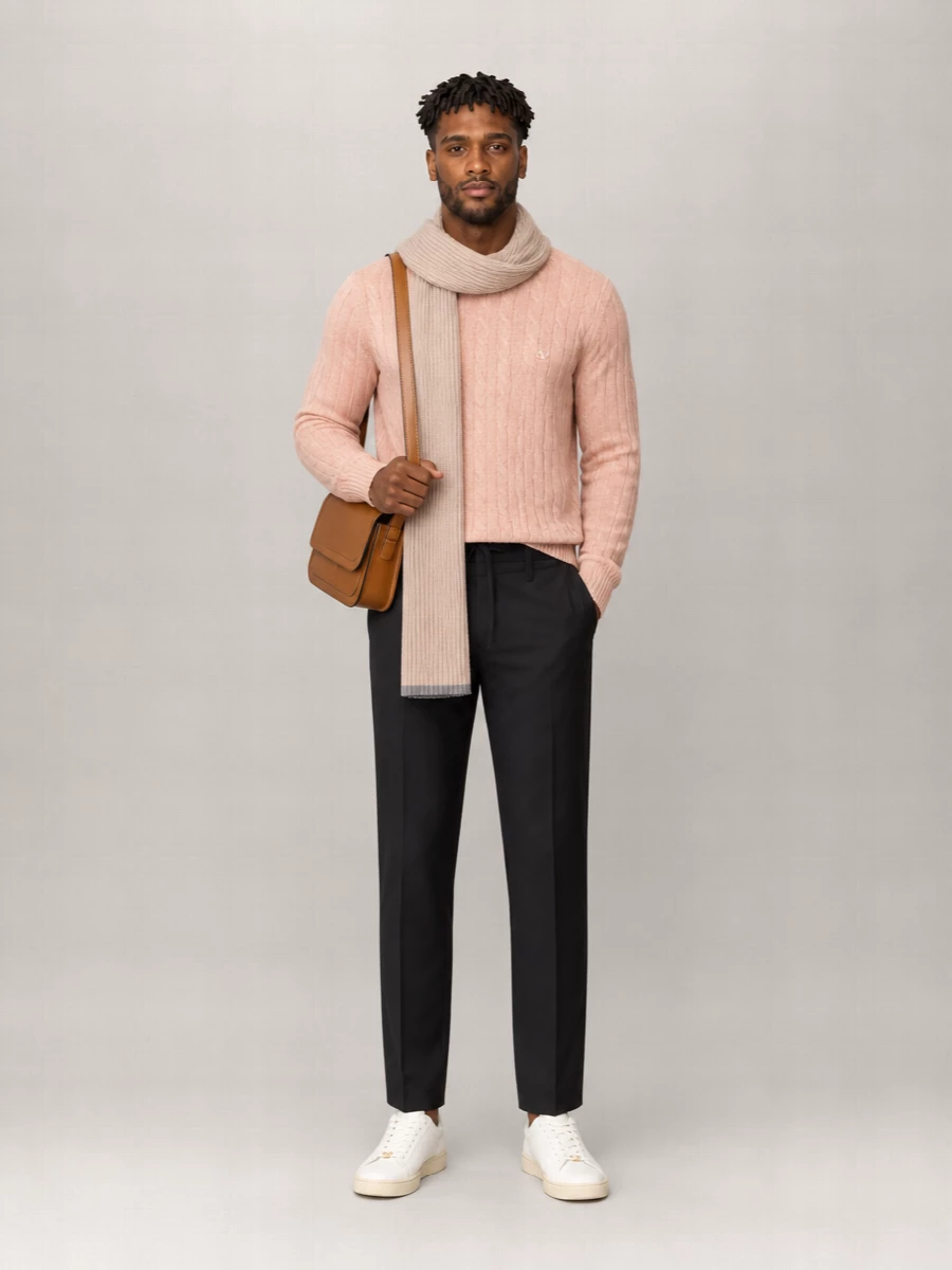 Valentino cable-knit virgin wool crew-neck jumper