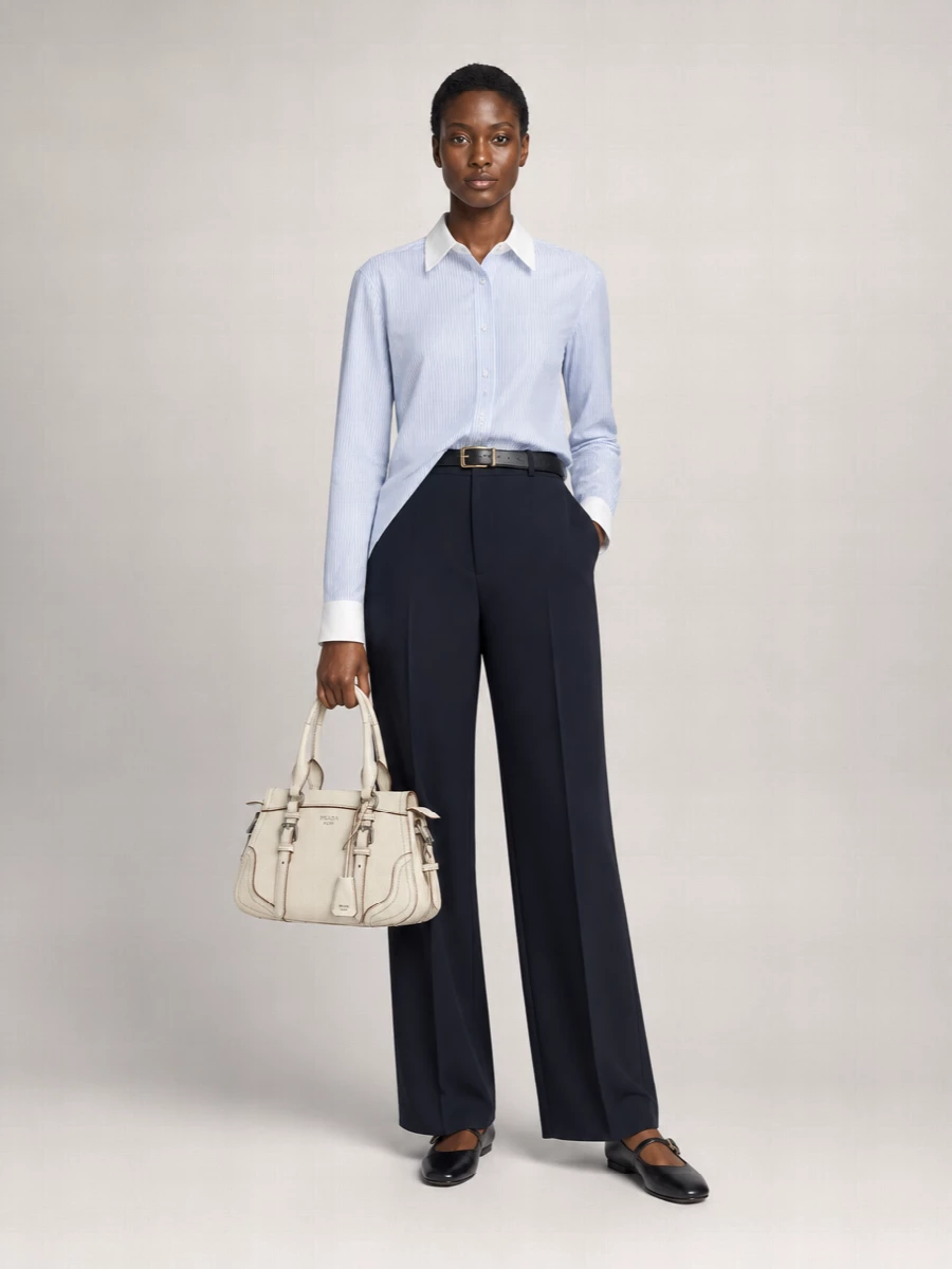 Prada Large Leather Shoulder Bag