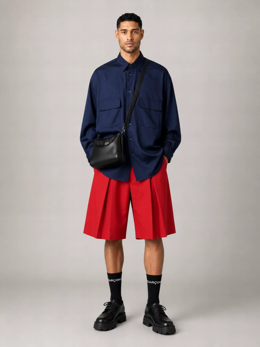 Prada Brushed Leather Lace-Up Derby Shoes