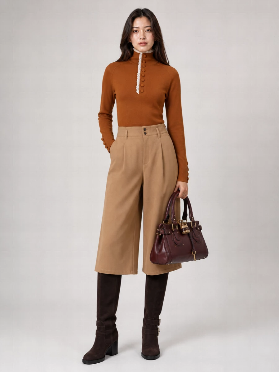 Chloé Leather Biker Knee-High Boots