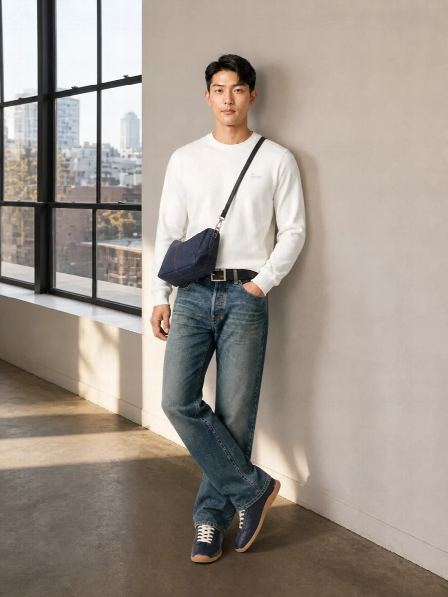 Kenzo jeans off white sweatshirt fendi bag