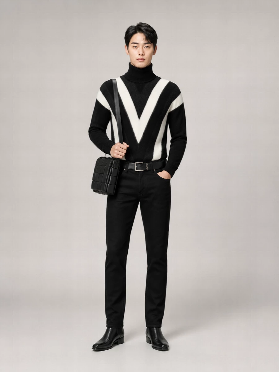 Saint Laurent Embroidered Wool Jumper
