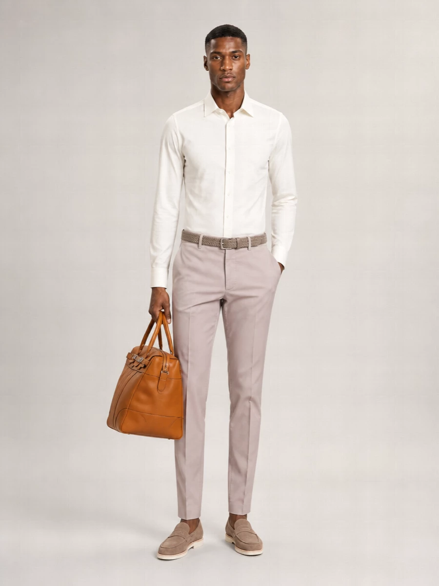 Brunello Cucinelli Cotton Slim-Fit Tailored Trousers
