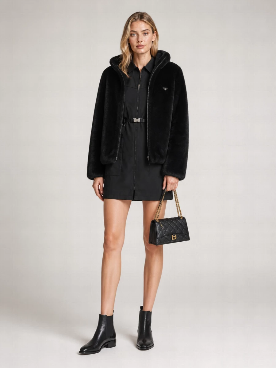 Prada Reversible Faux Fur Jacket