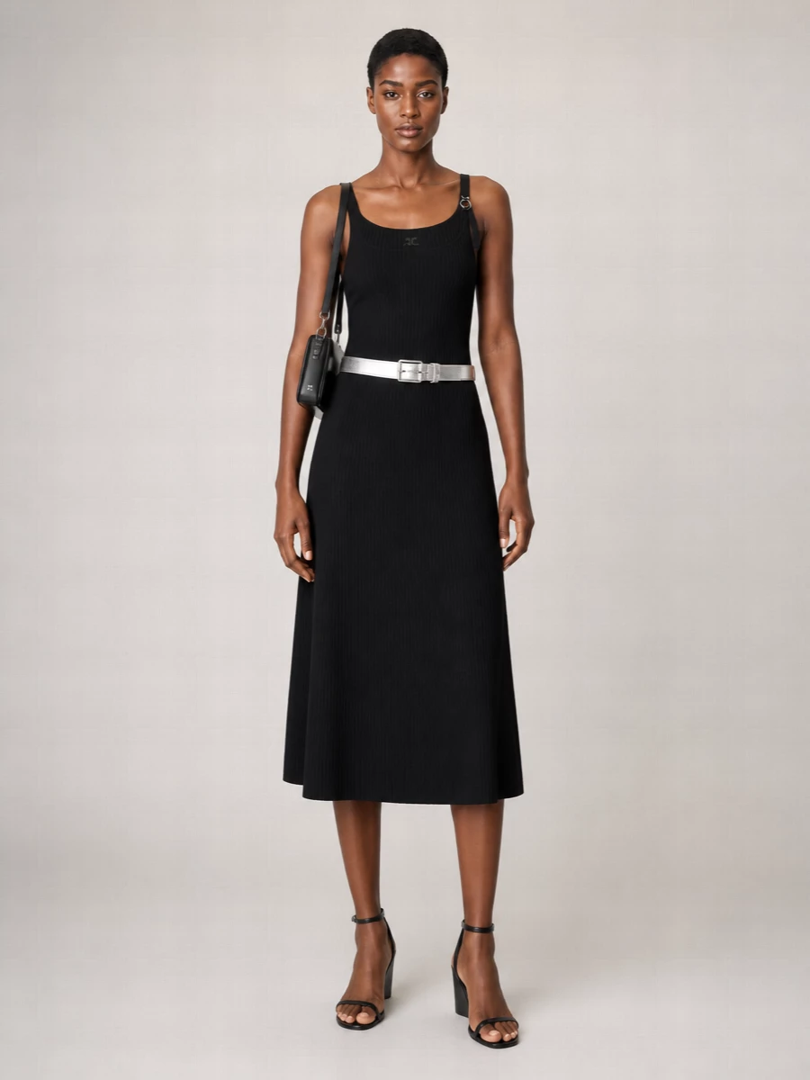 Courrèges Ribbed Midi Dress