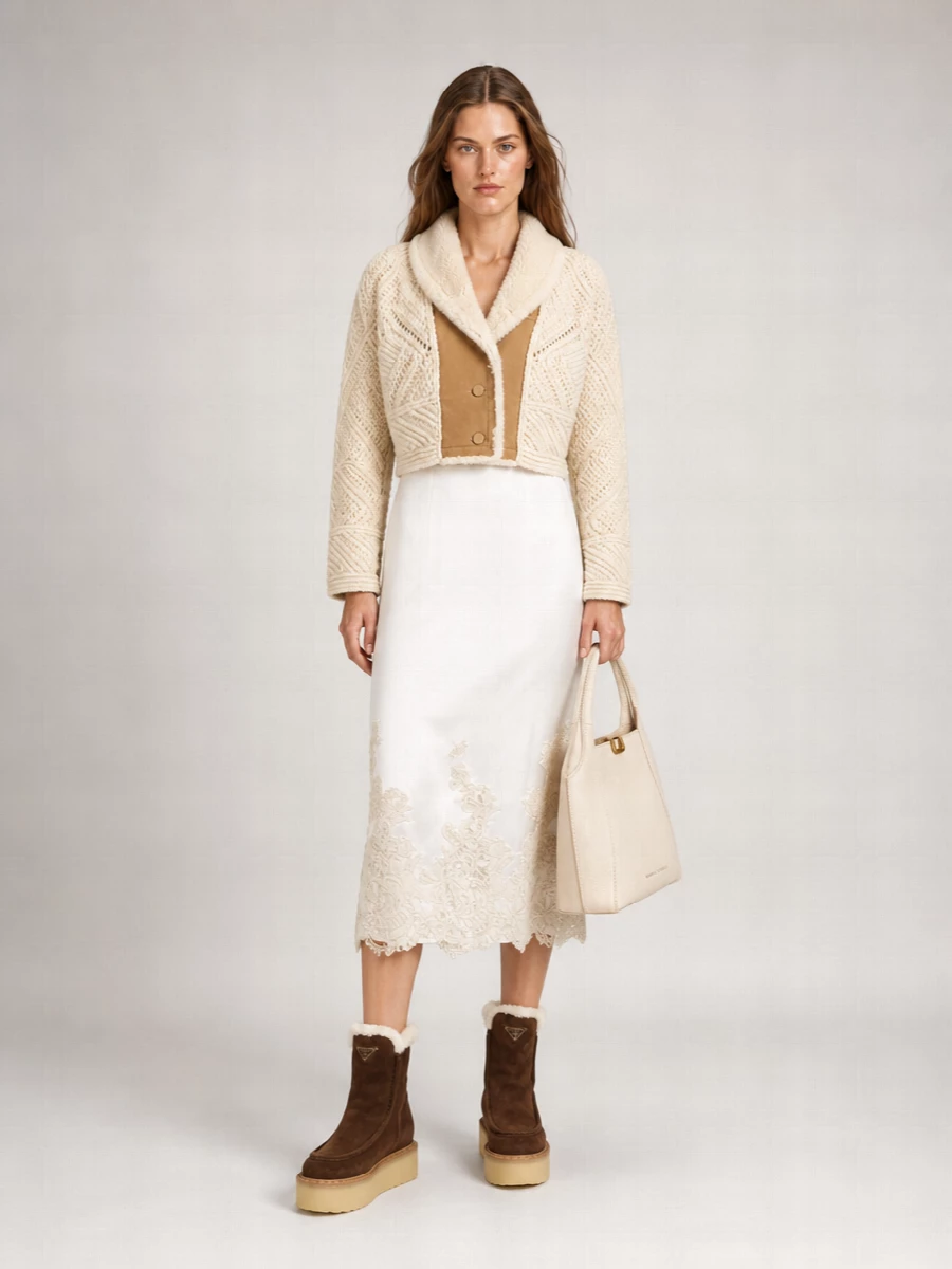 Ermanno Scervino wool fitted coat