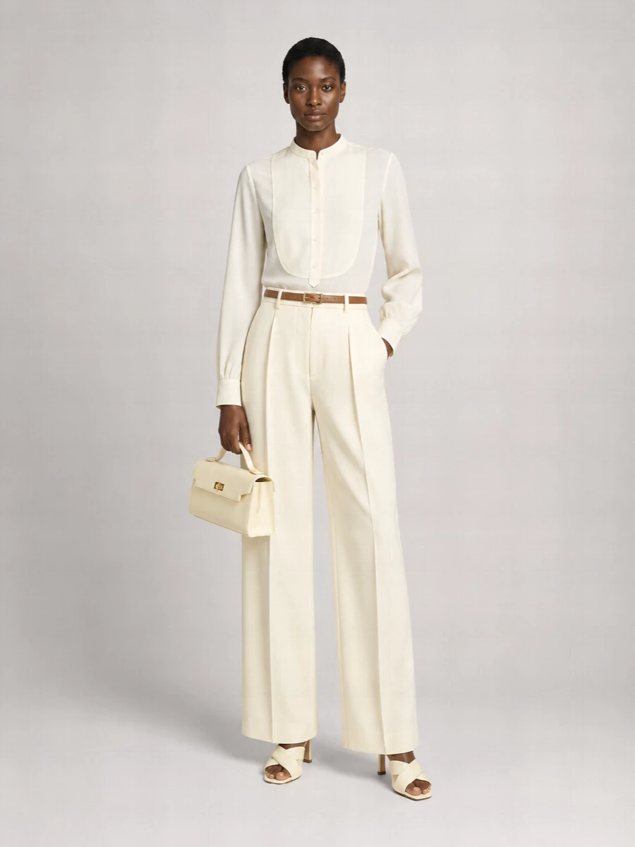 Magda Butrym Silk Wide-Leg Trousers