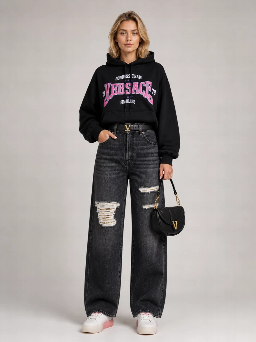 Versace Cotton Hoodie Sweatshirt