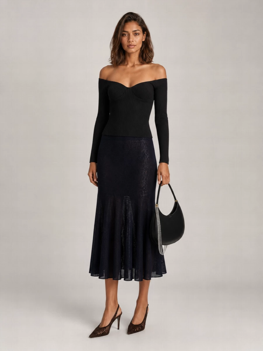 Magda Butrym Alpaca Full Skirt