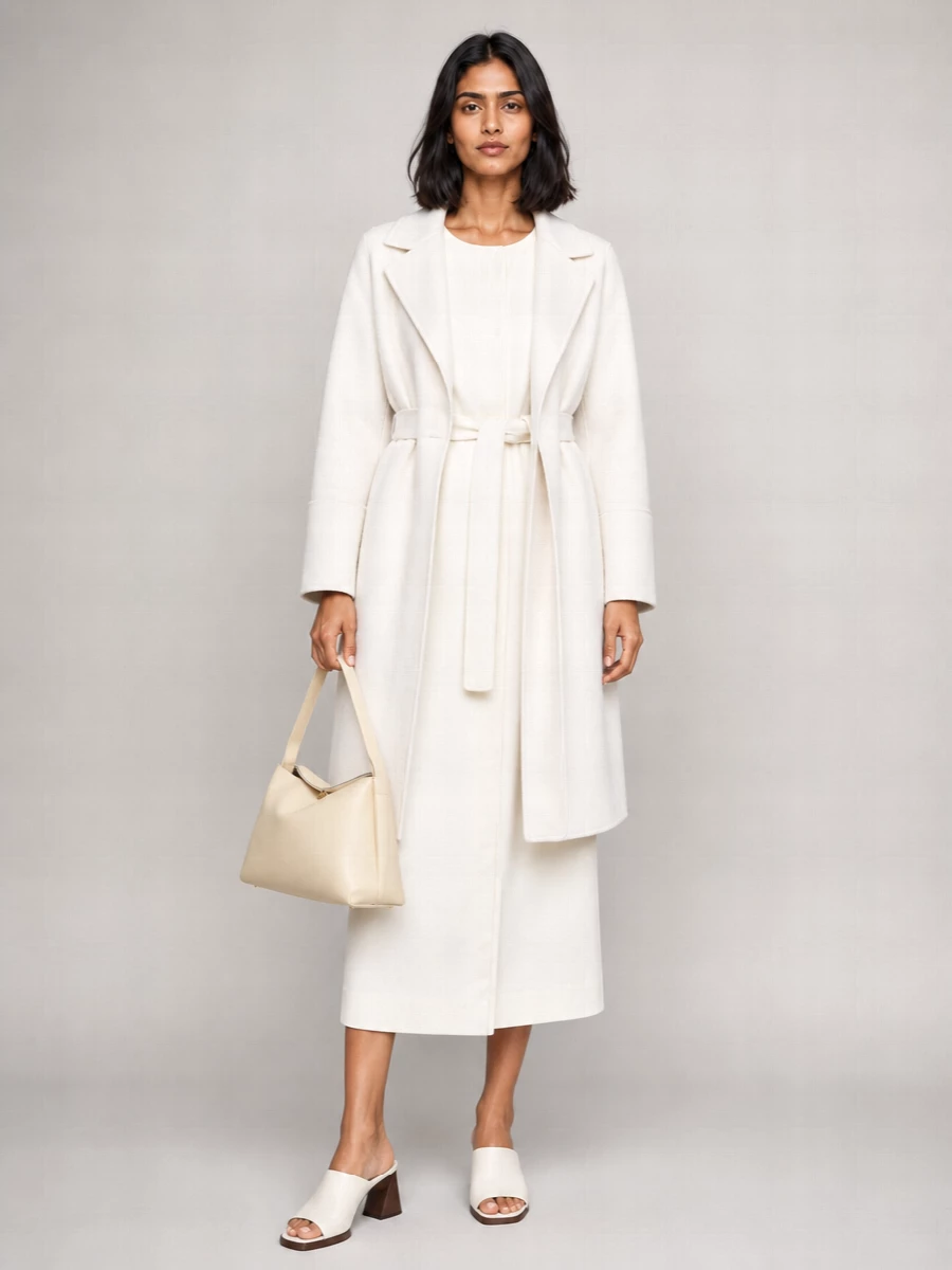 S Max Mara Wool Belted Fitted Jacket