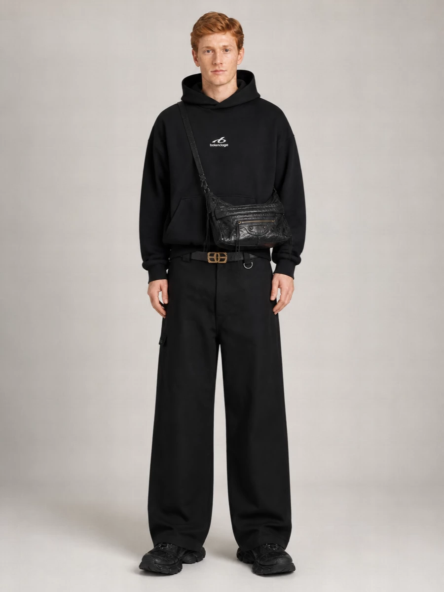 Balenciaga Cotton Wide-Leg Trousers