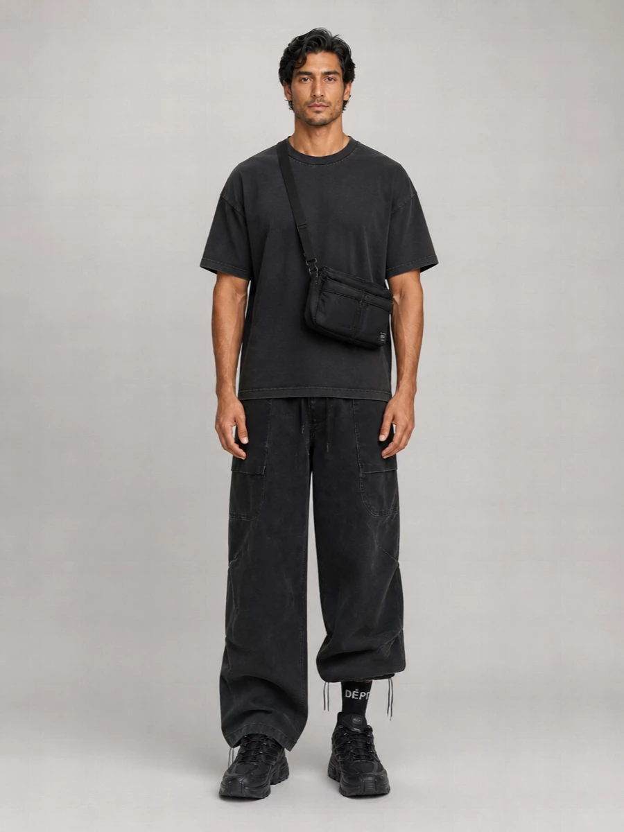 Entire Studios Cotton Wide-Leg Cargo Trousers