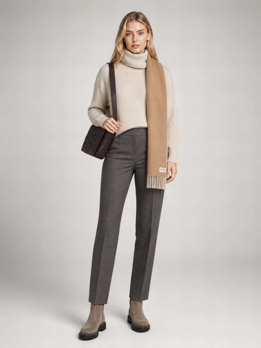 Brunello Cucinelli Cashmere Blend Ribbed Turtleneck Sweater