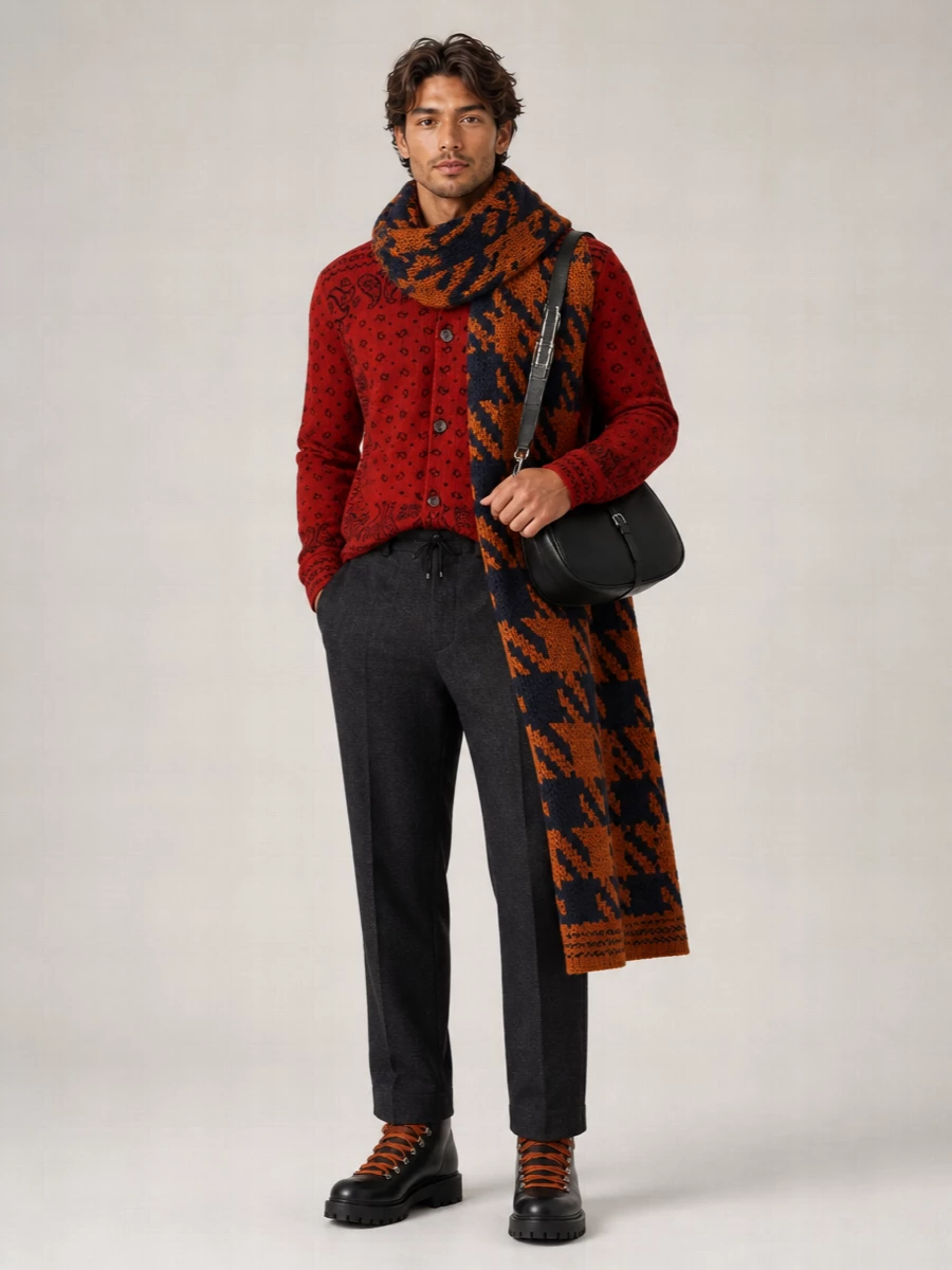 Guest In Residence Cashmere Bandana-Jacquard Shirt