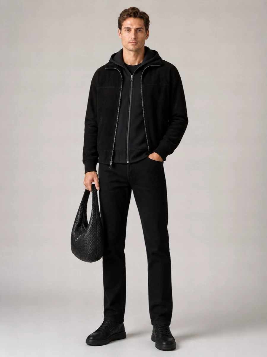 Giorgio Brato Leather Oversized Hooded Jacket
