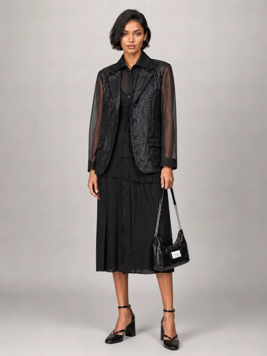Comme Des Garçons Semi-Sheer Blazer