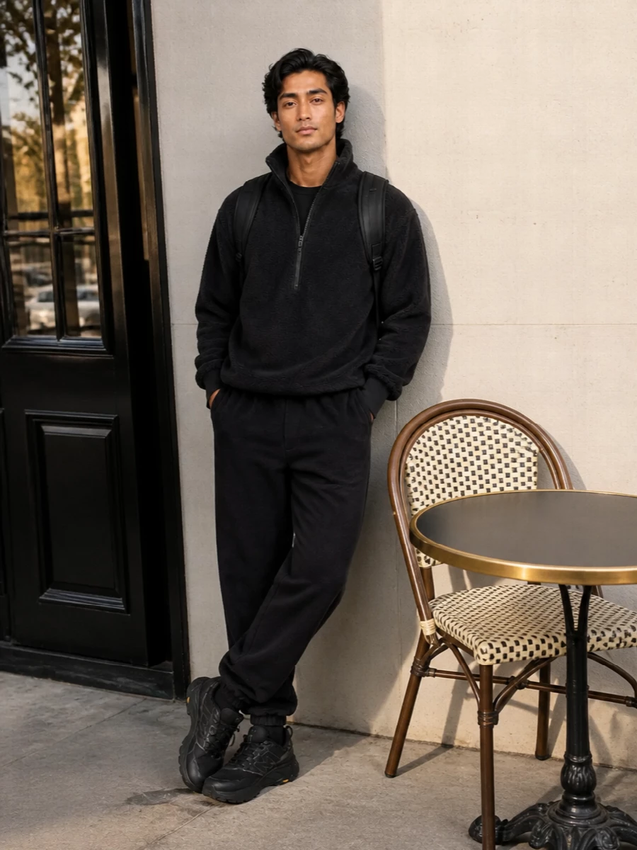 Entire studios fleece technical sneaker outfit