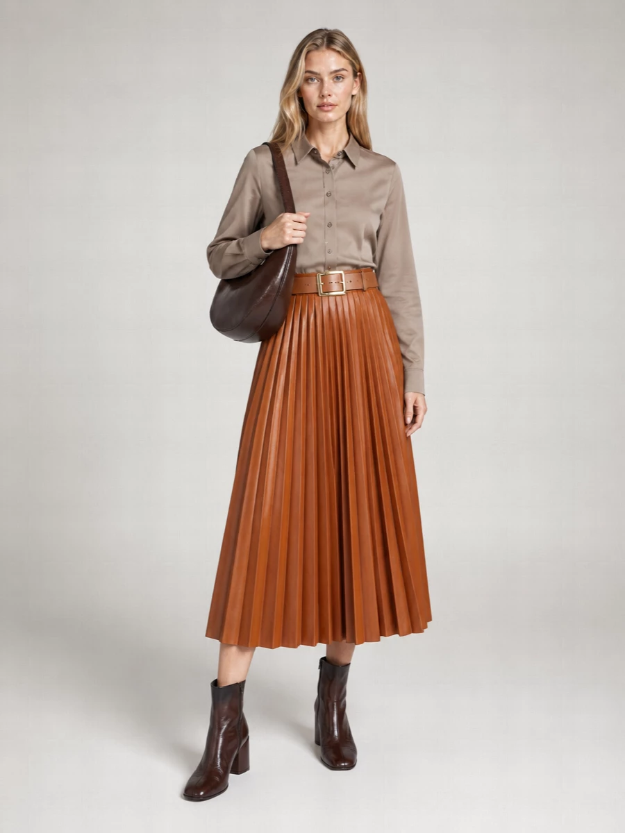 Mm6 Maison Margiela Pleated Midi Skirt