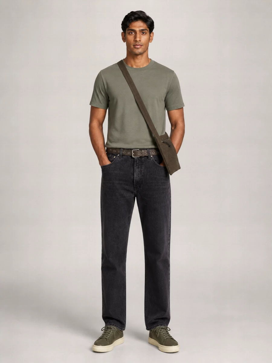 Our Legacy Denim And Leather Belt