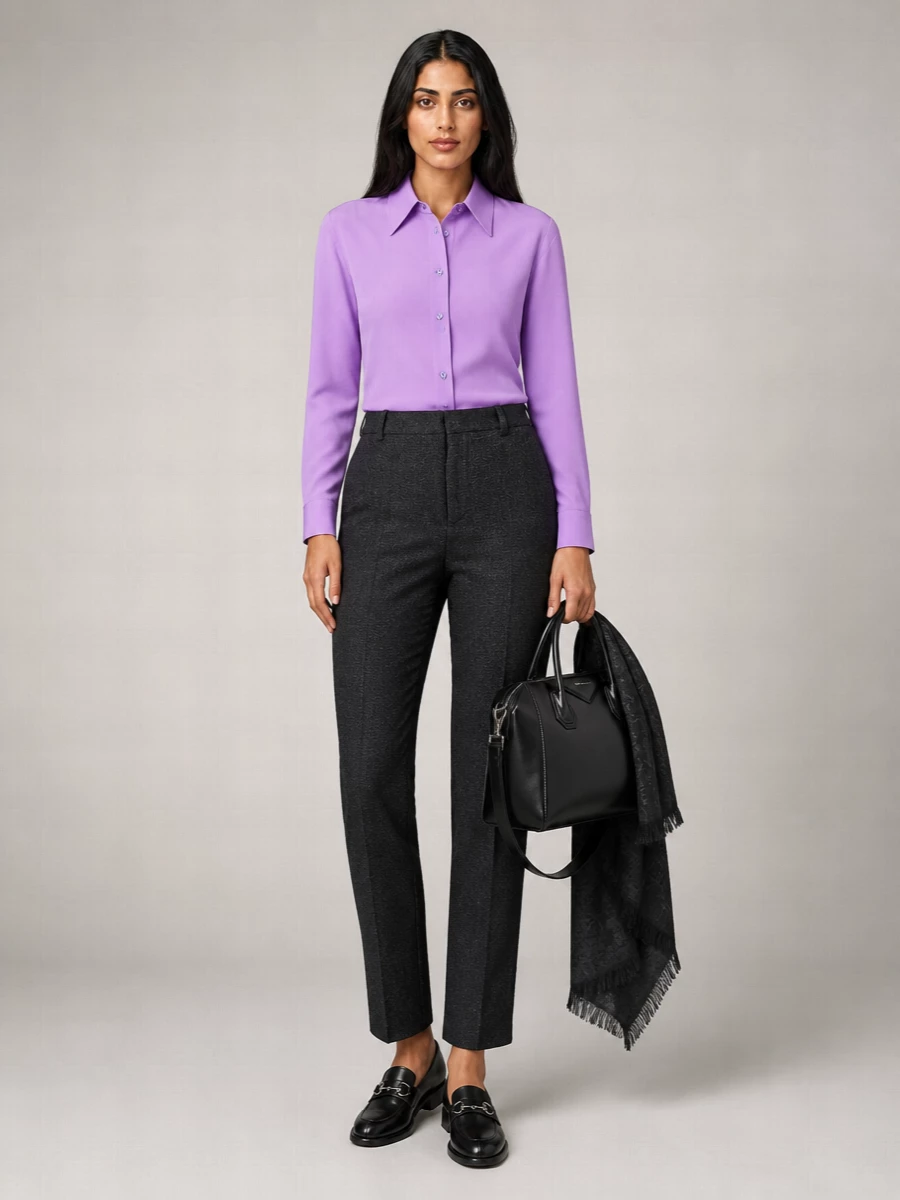 Gucci Silk Long-Sleeve Shirt