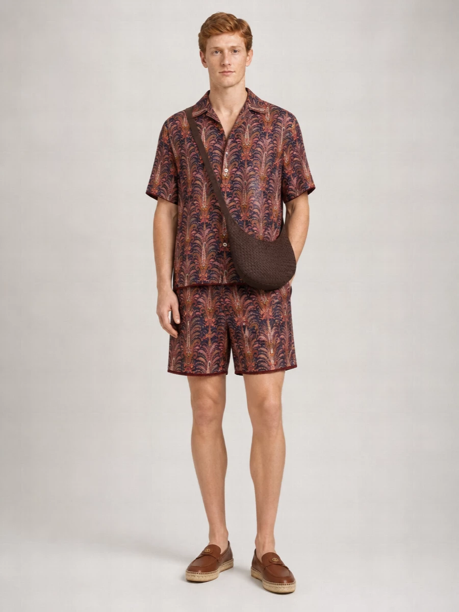 Valentino Garavani Printed Cotton Bermuda Shorts
