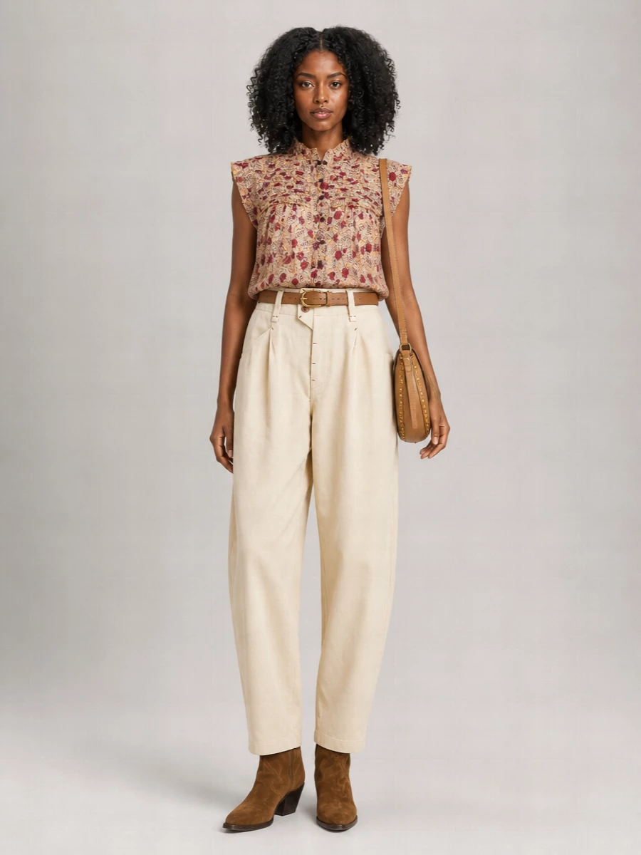 Isabel Marant Etoile Floral-Print Short-Sleeve Shirt