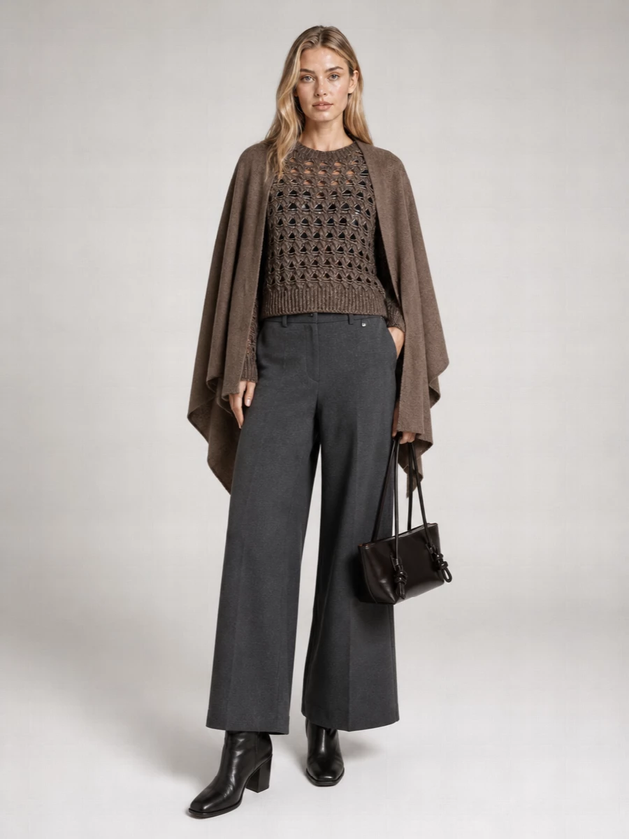 Faliero Sarti Cashmere Draped Asymmetric Scarf