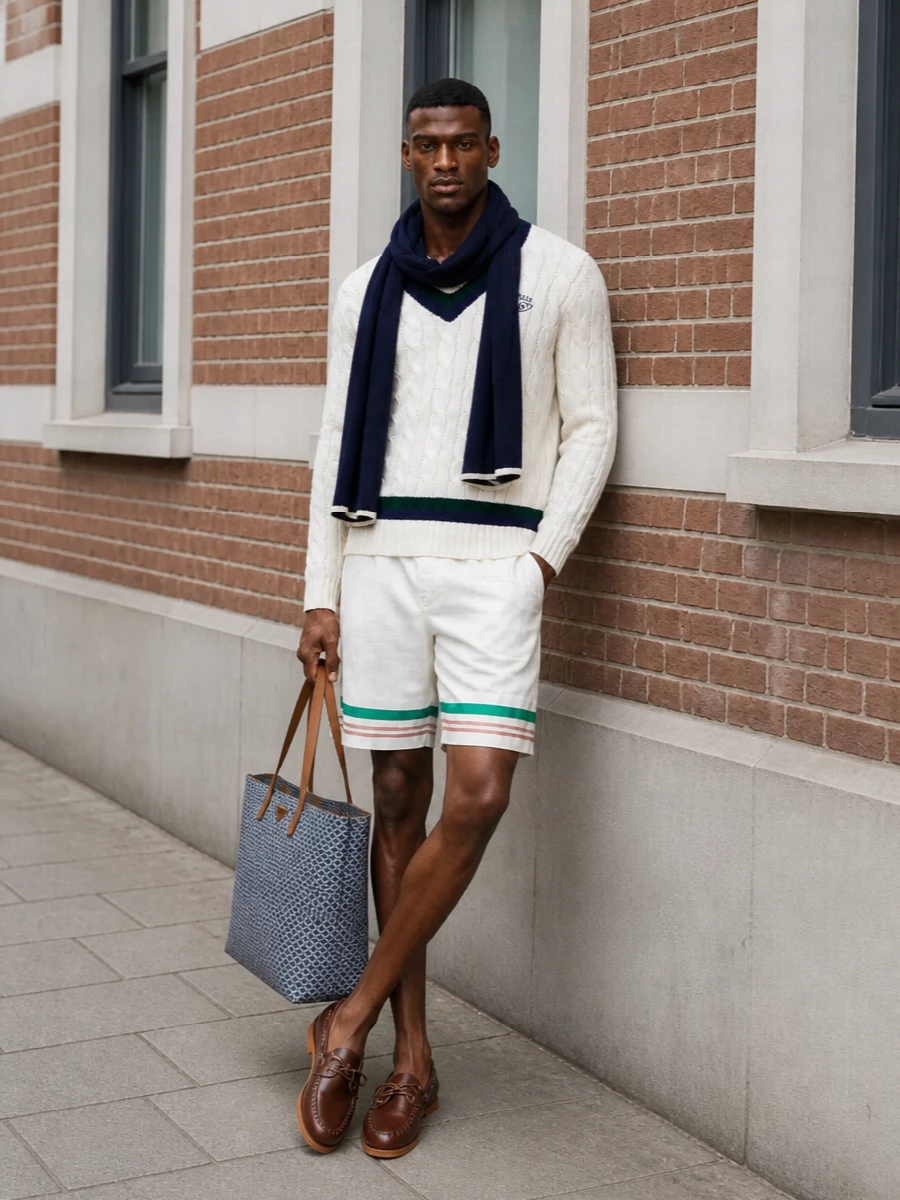 Polo ralph lauren cricket sweater deck shorts outfit