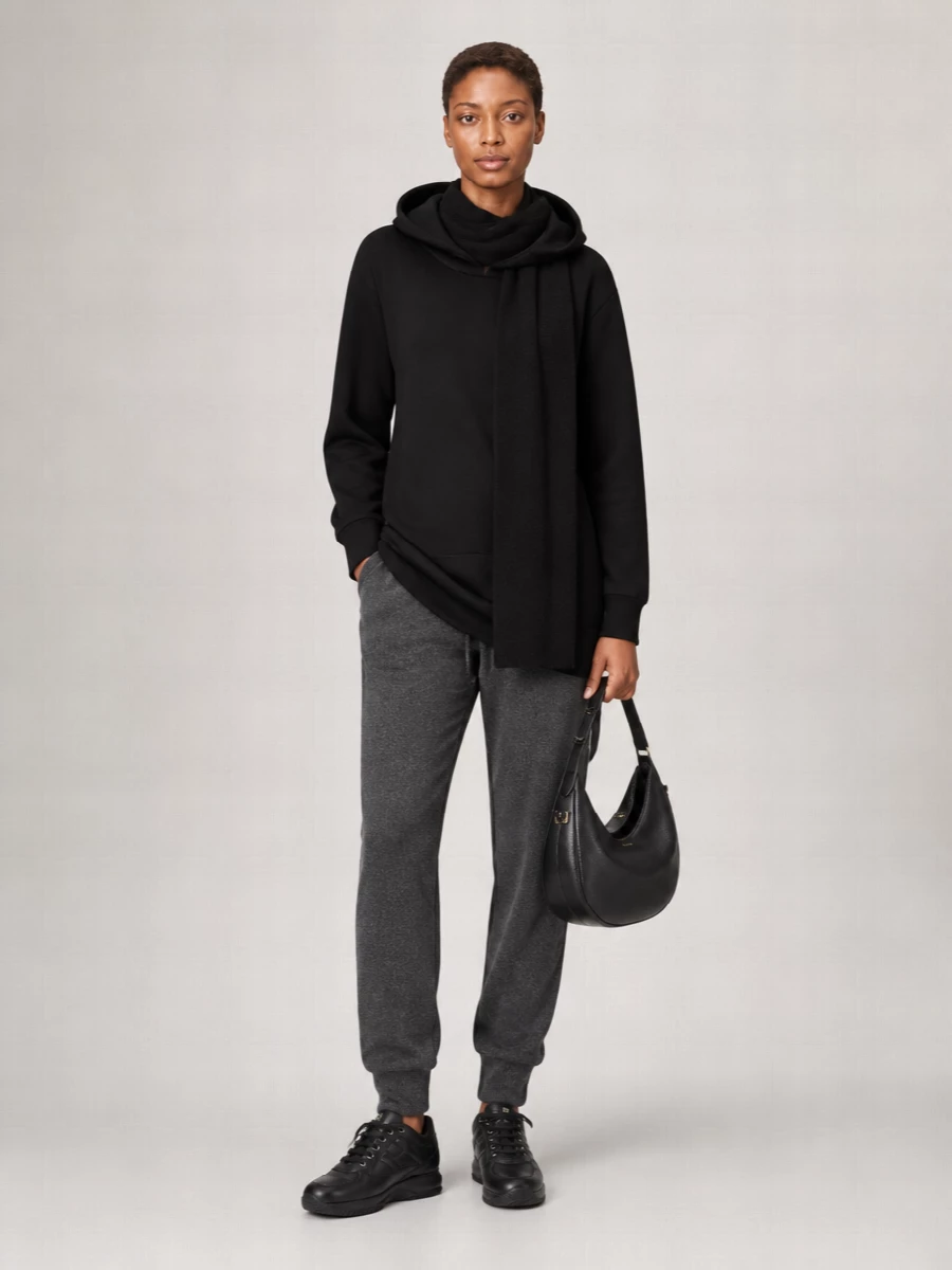 7 For All Mankind wool ruched high neck dress
