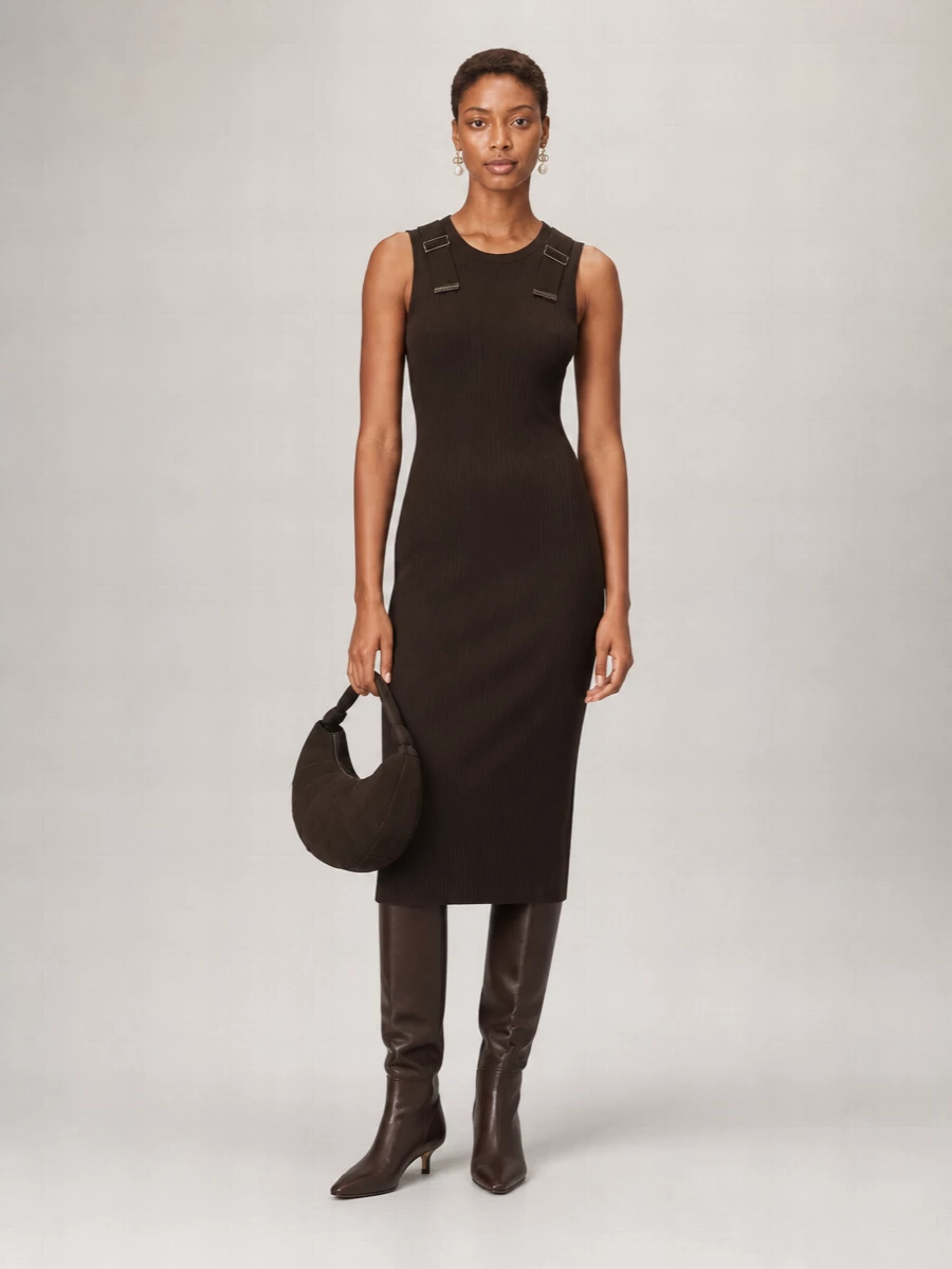 Loewe stretch cotton midi dress