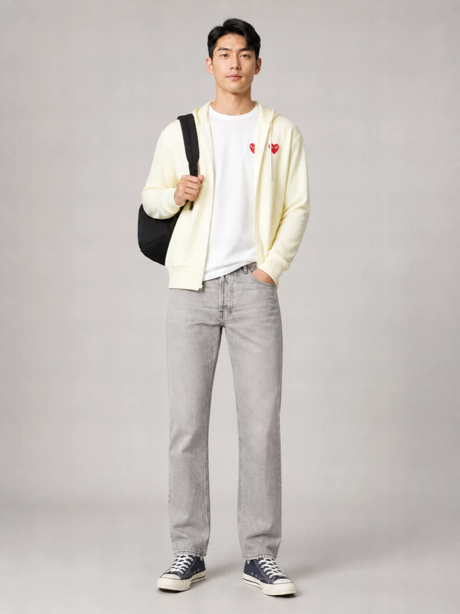 Comme Des Garçons Play Canvas High-Top Sneakers