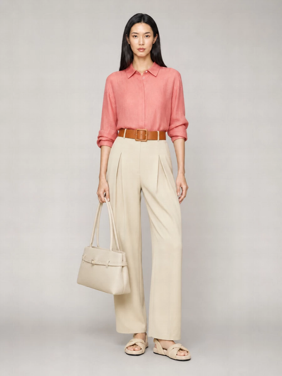 S Max Mara Ramie Relaxed-Fit Shirt