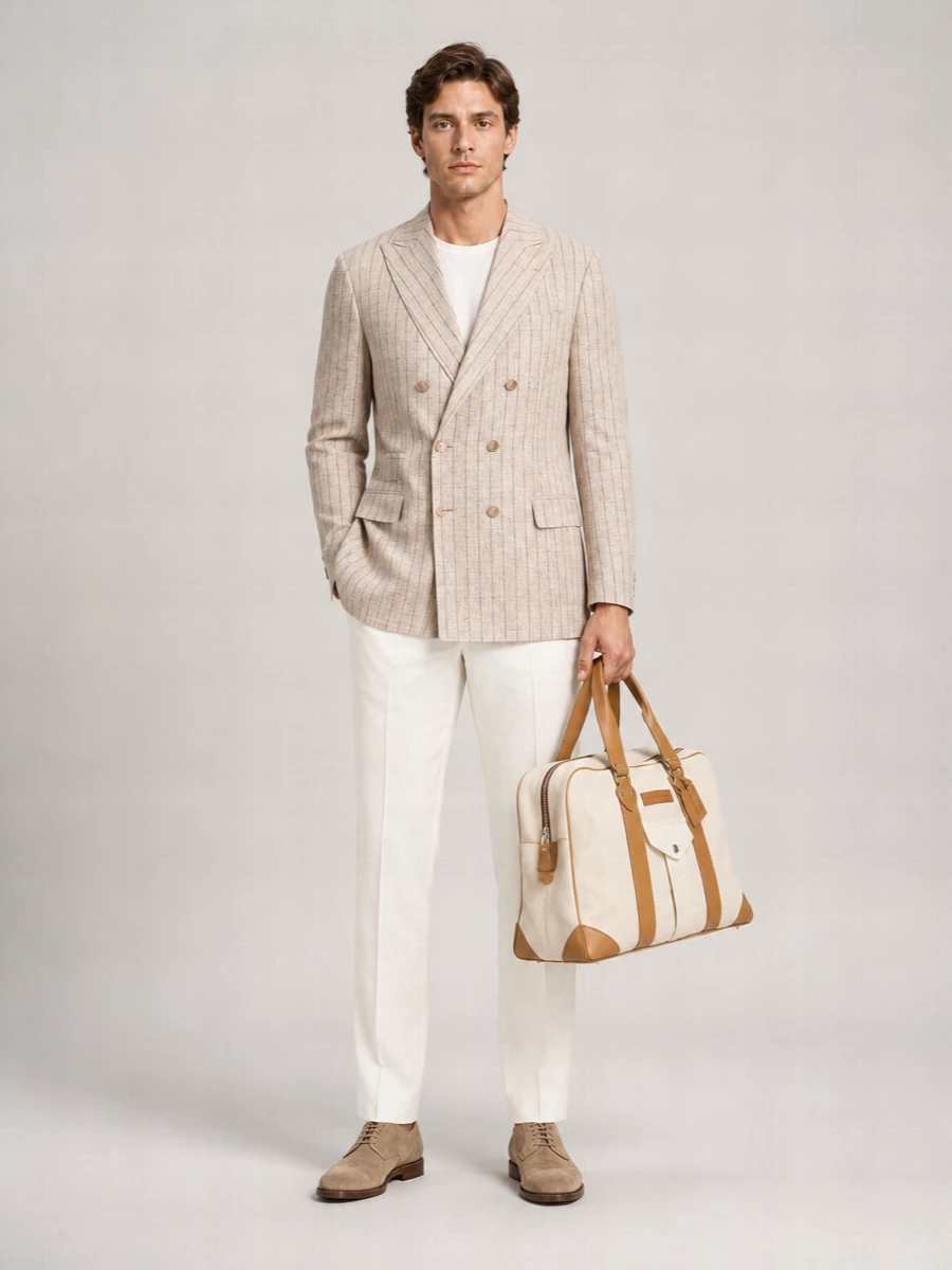 Brunello Cucinelli Leather Travel Tote Bag