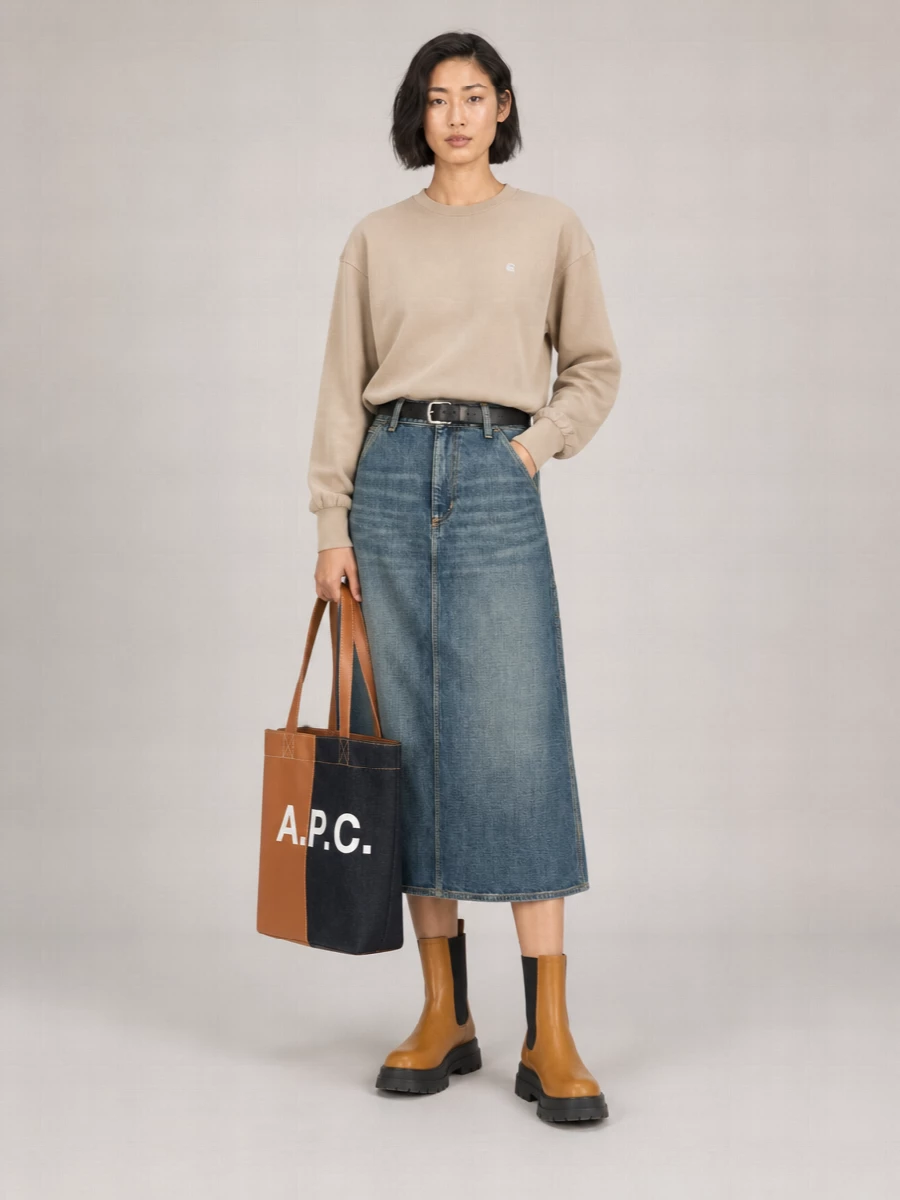 Carhartt Wip Cotton Knee-Length A-Line Skirt