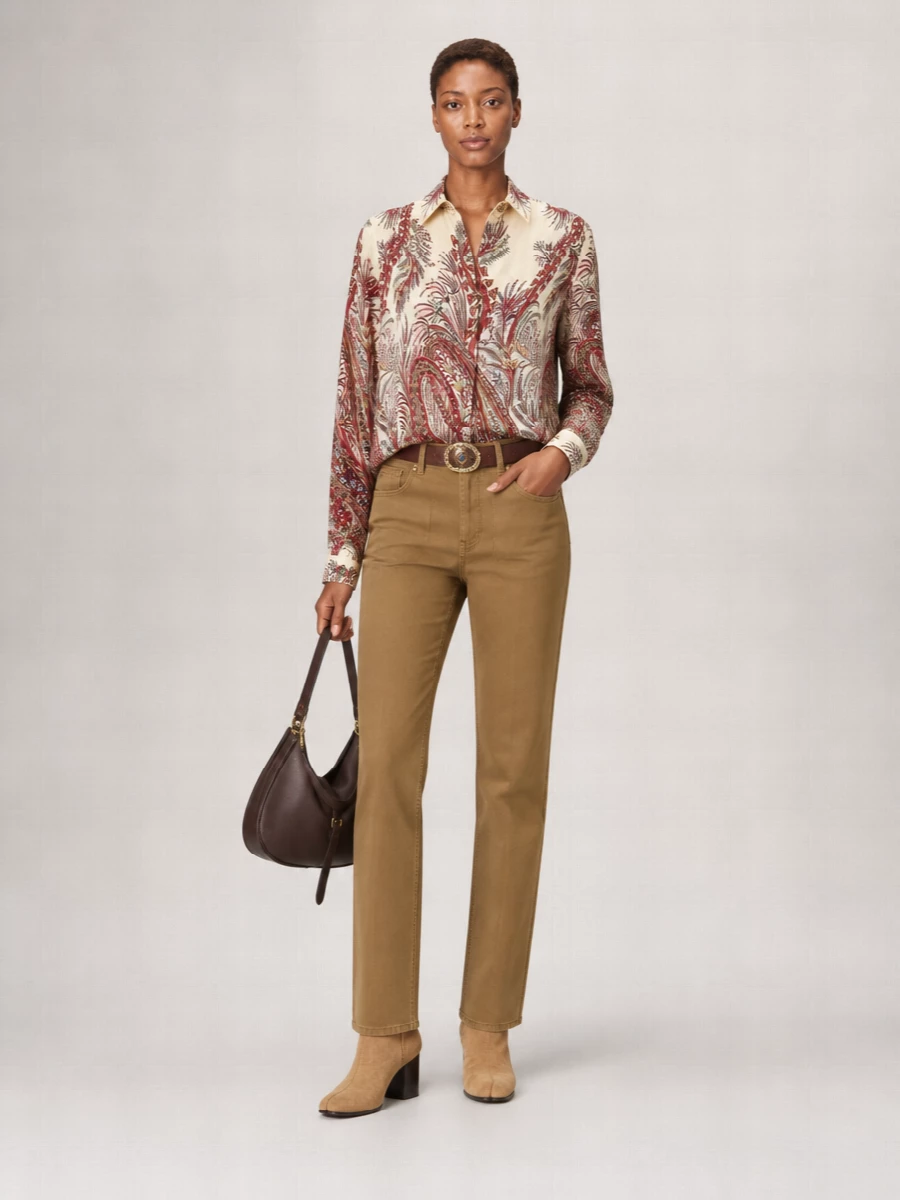 Etro Wide-Leg Denim Trousers