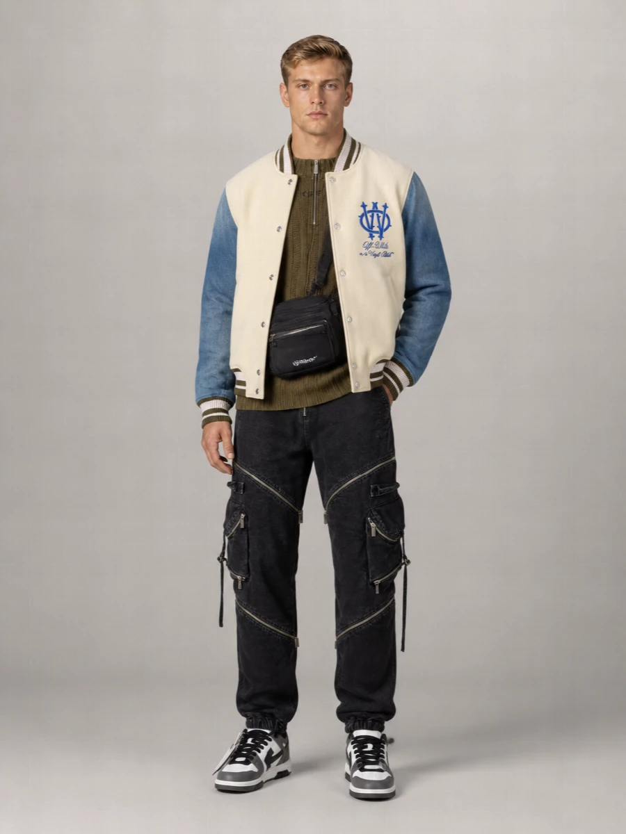 Off-White Wool Bomber Jacket
