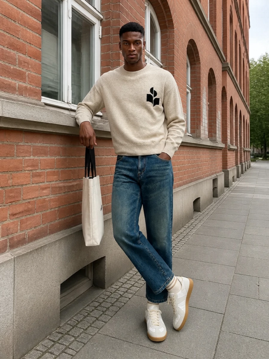 Isabel marant sweatshirt jeans margiela sneakers