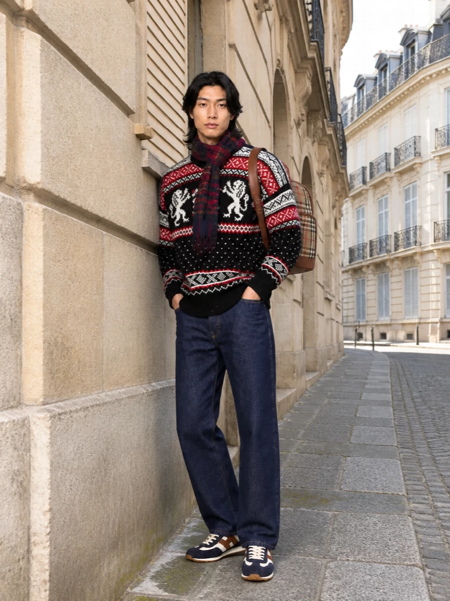 Polo ralph lauren nordic cardigan dark denim outfit