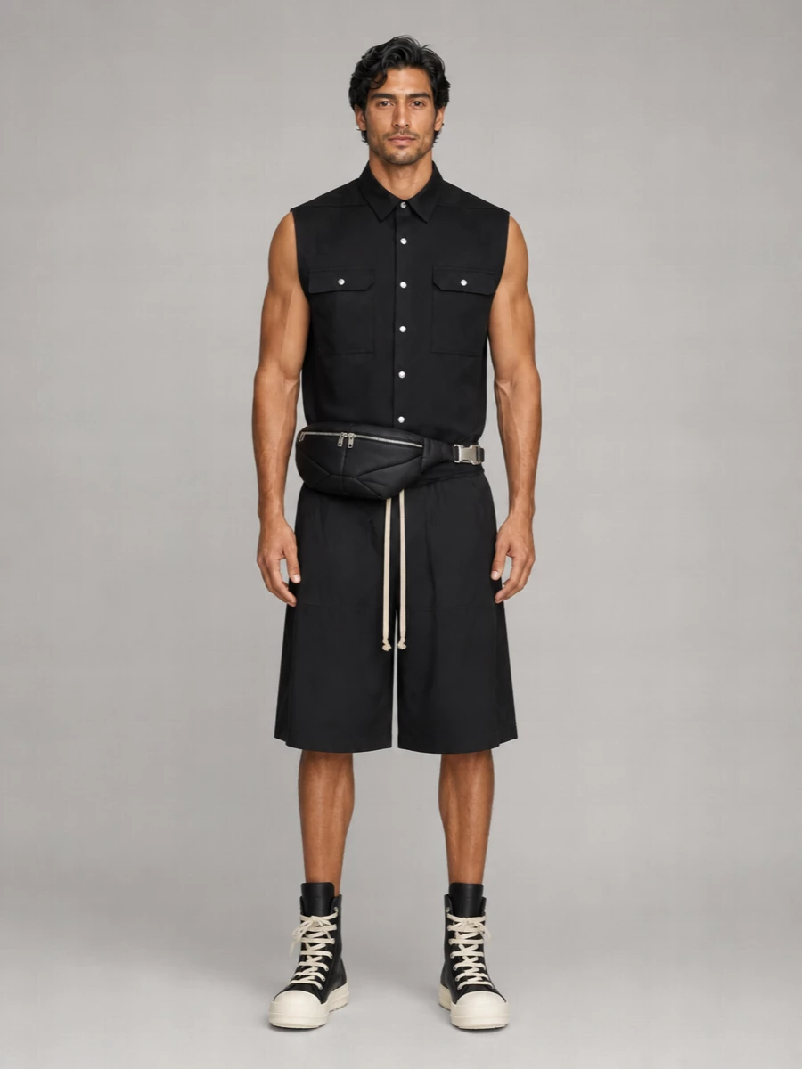 Rick Owens Linen Sleeveless Shirt
