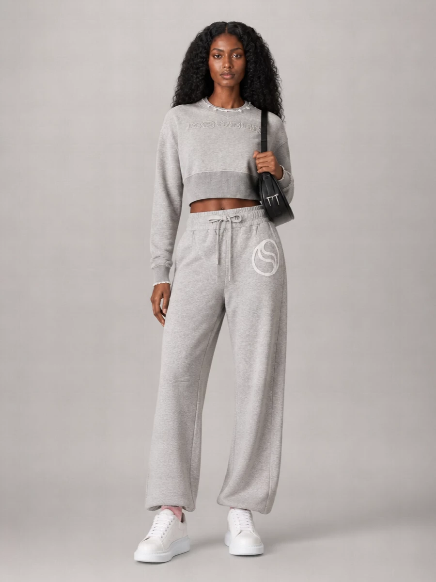 Alexander Mcqueen Cropped V-Neck Sweatshirt