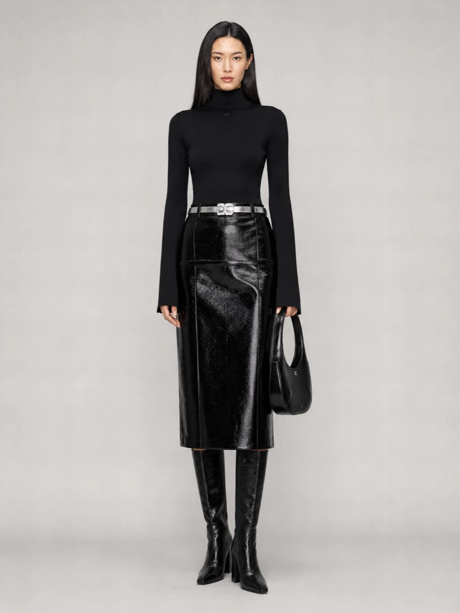Courrèges Vinyl High-Rise Mini Skirt