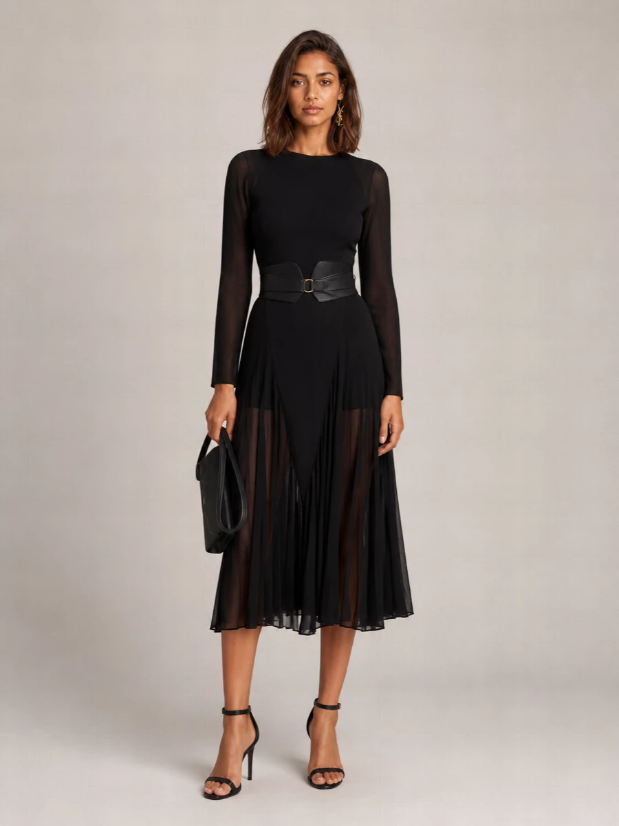 Alaïa jersey midi dress